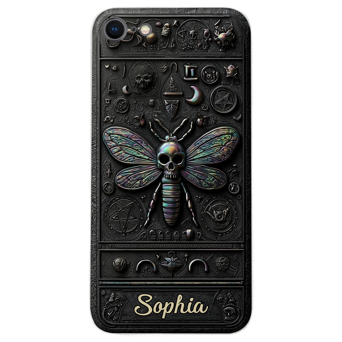 Gothic Witch - Personalized Witch Leather Phone Case