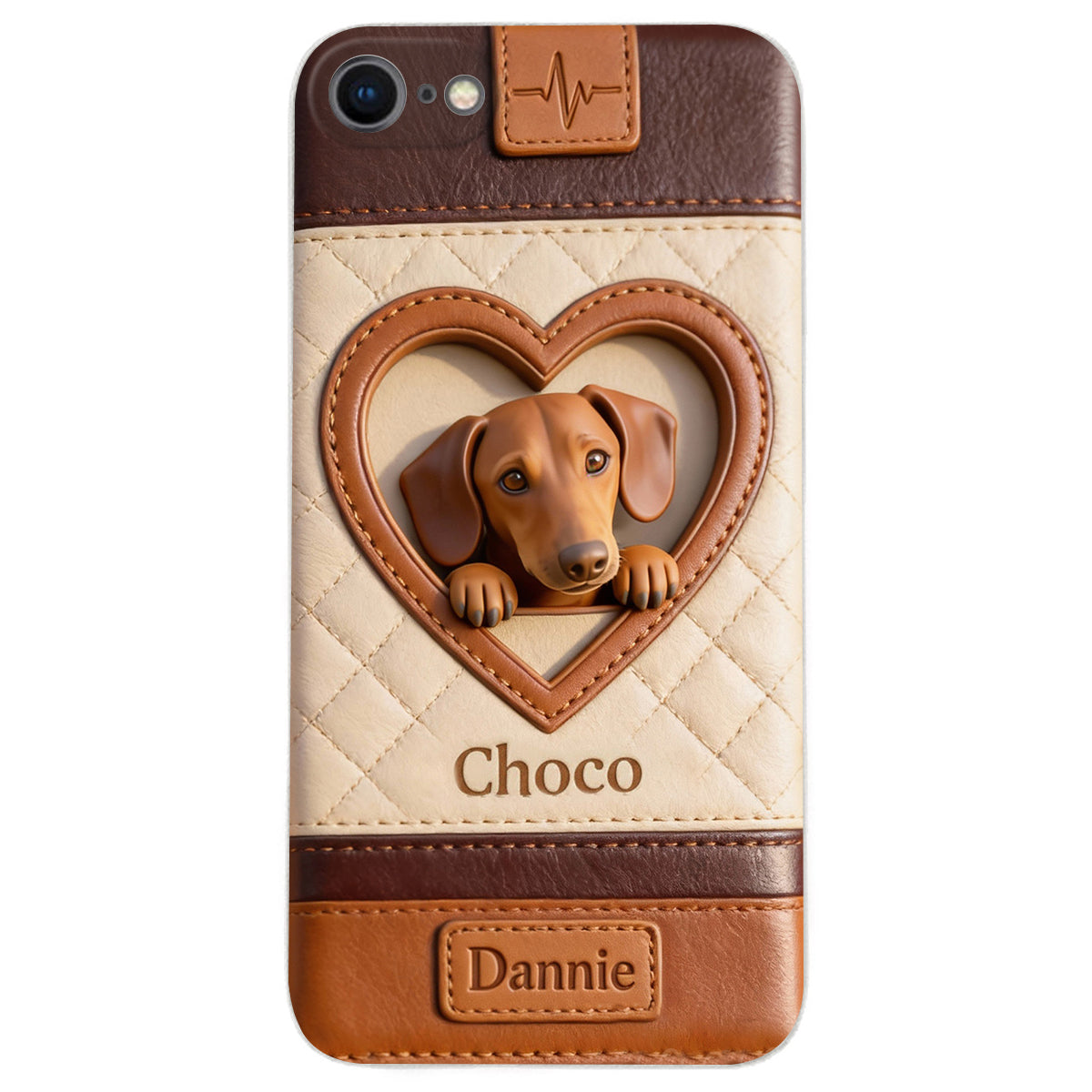 Étui de téléphone en cuir personnalisé à partir de n'importe quelle photo - Étui de téléphone en cuir pour chien personnalisé