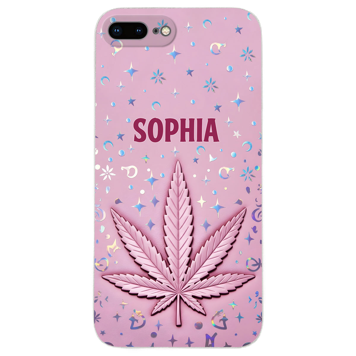 Stoner Chick - Personalized Weed Leather Phone Case