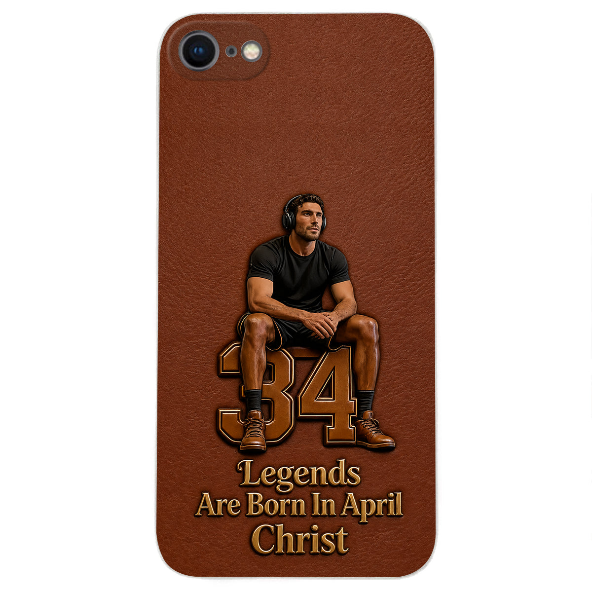 Happy Birthday Legends - Personalized Birthday 3D Embossed Leather Phone Case