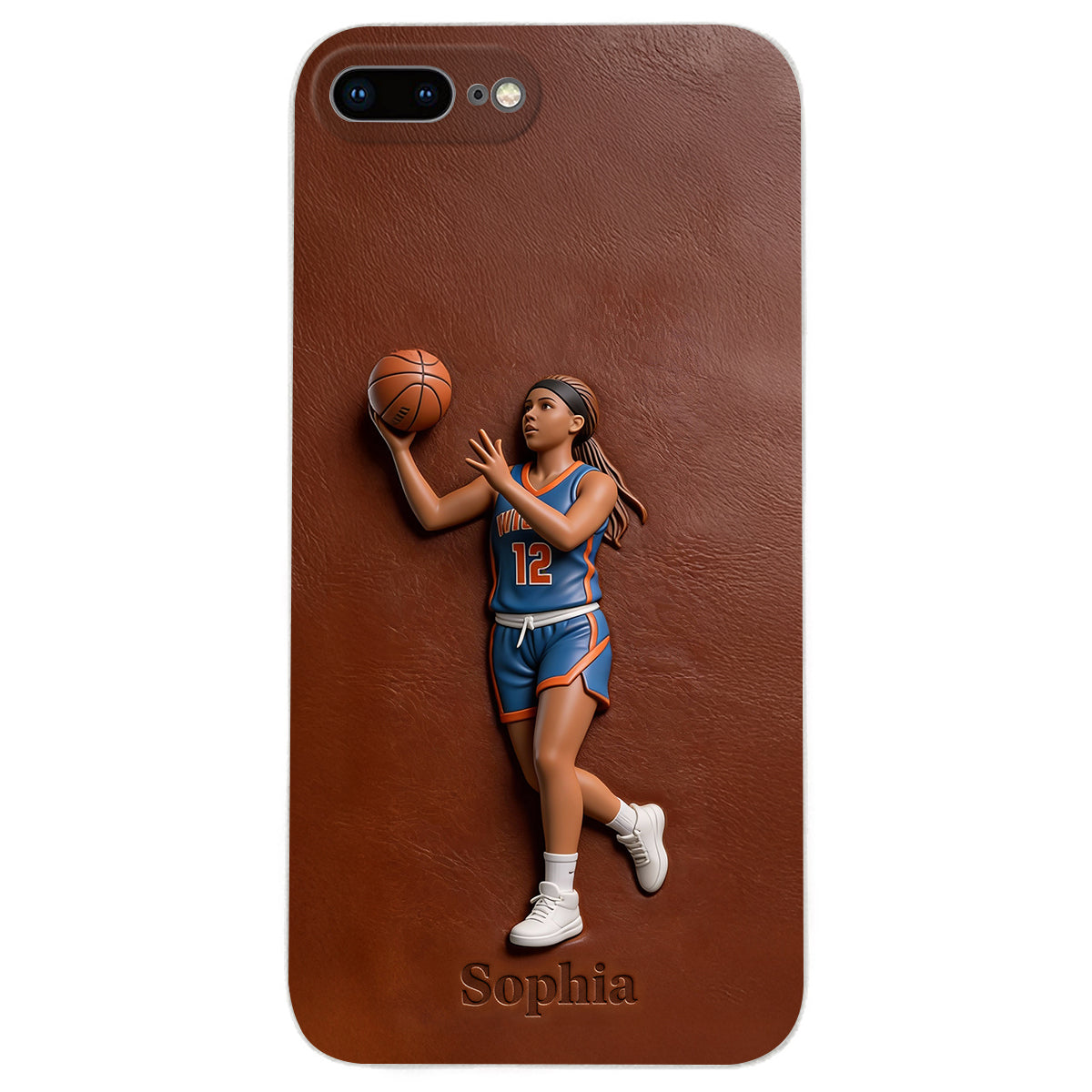 Love Basketball - Personalized Basketball Leather Phone Case