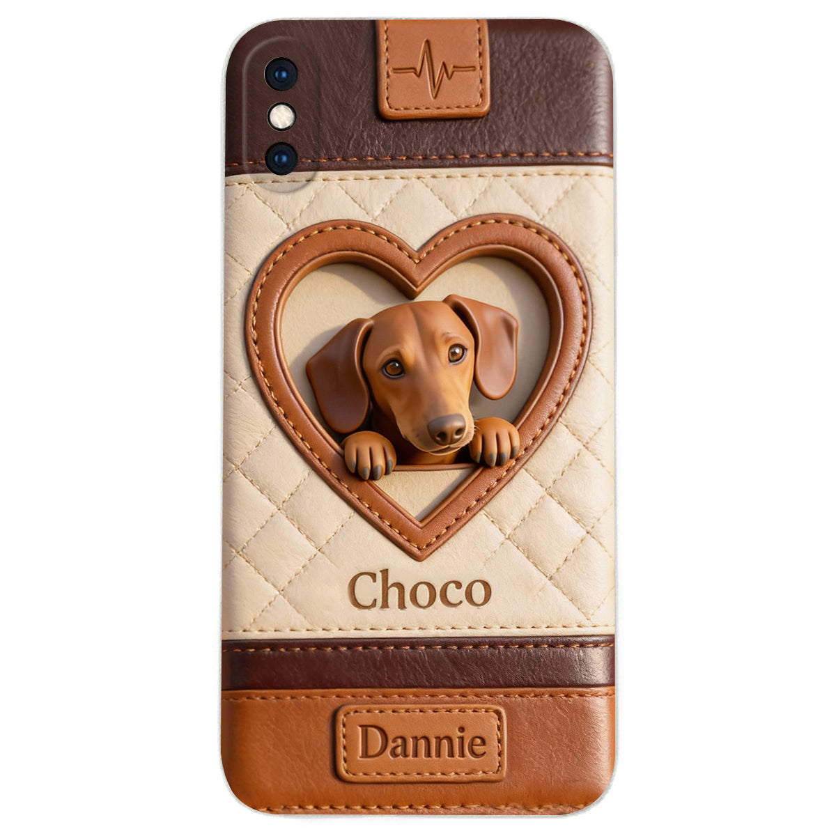 Étui de téléphone en cuir personnalisé à partir de n'importe quelle photo - Étui de téléphone en cuir pour chien personnalisé
