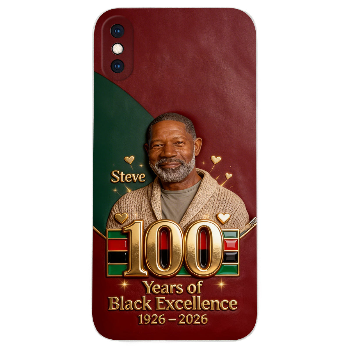 100 Years Of Black Excellence - Personalized African American Leather Phone Case