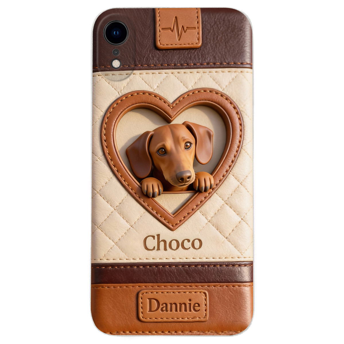 Étui de téléphone en cuir personnalisé à partir de n'importe quelle photo - Étui de téléphone en cuir pour chien personnalisé