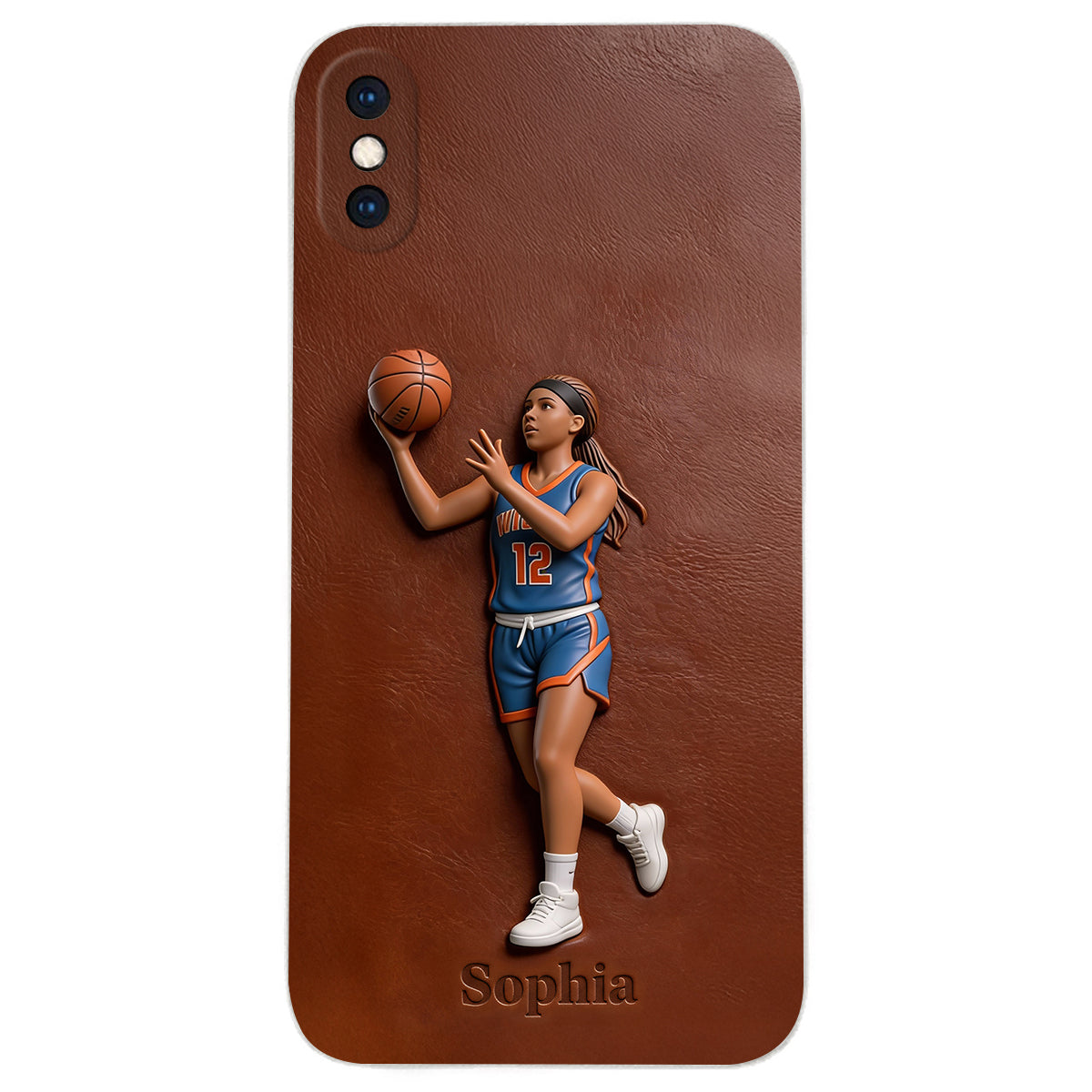 Love Basketball - Personalized Basketball Leather Phone Case