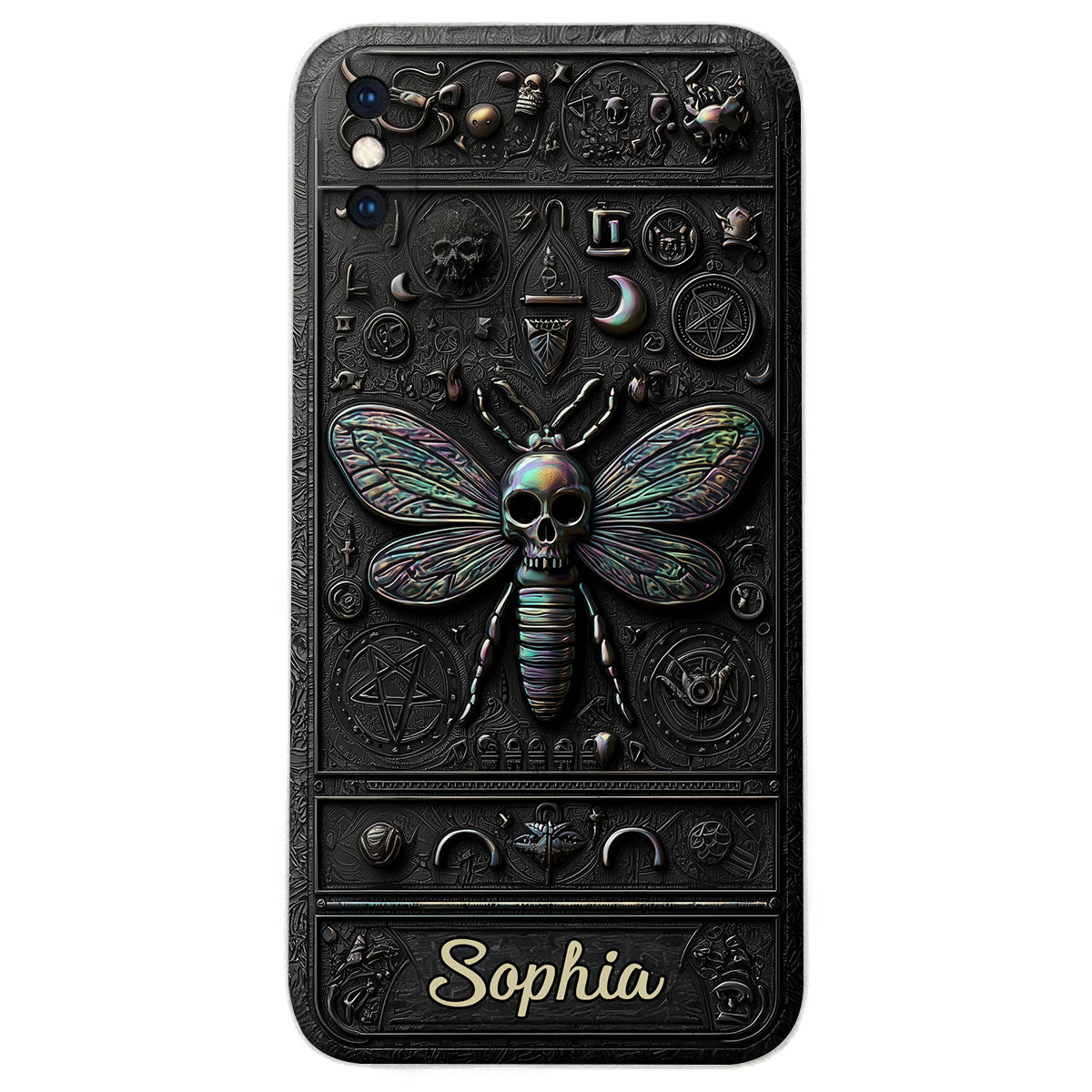 Gothic Witch - Personalized Witch Leather Phone Case