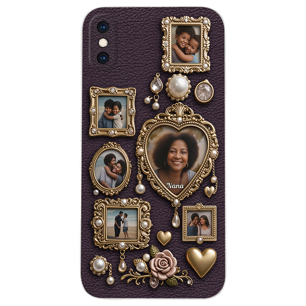 Grandma's Cute Little Museum - Personalized Grandma Leather Phone Case