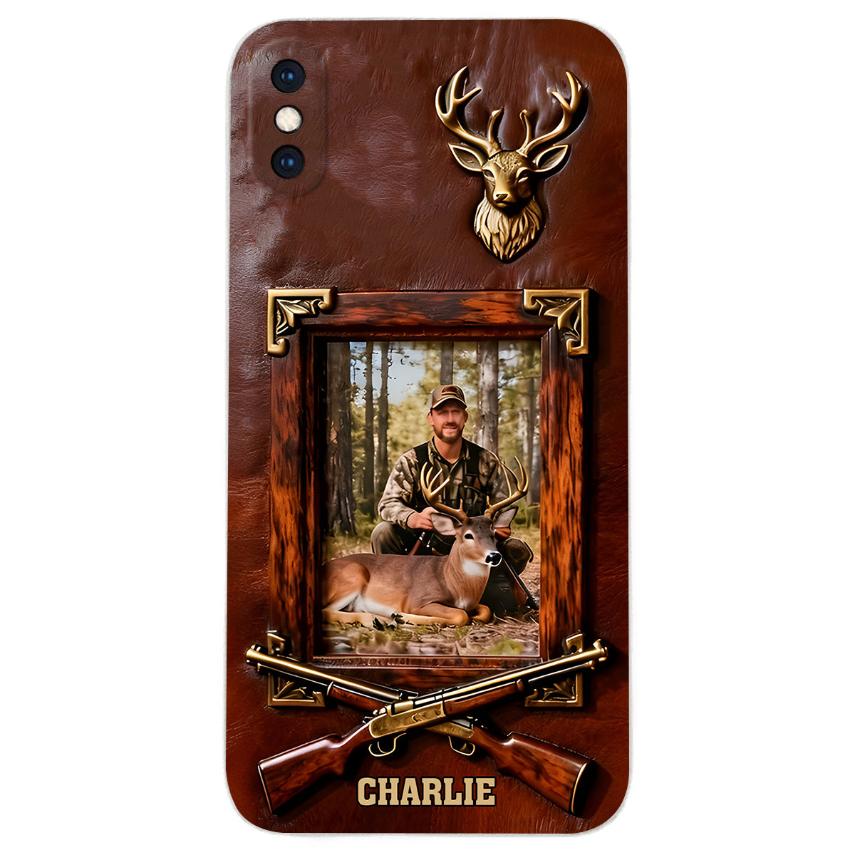 Hunting Achievement - Personalized Hunting Leather Phone Case