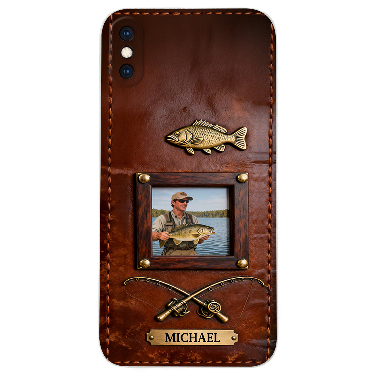 Best Catch - Personalized Fishing Leather Phone Case