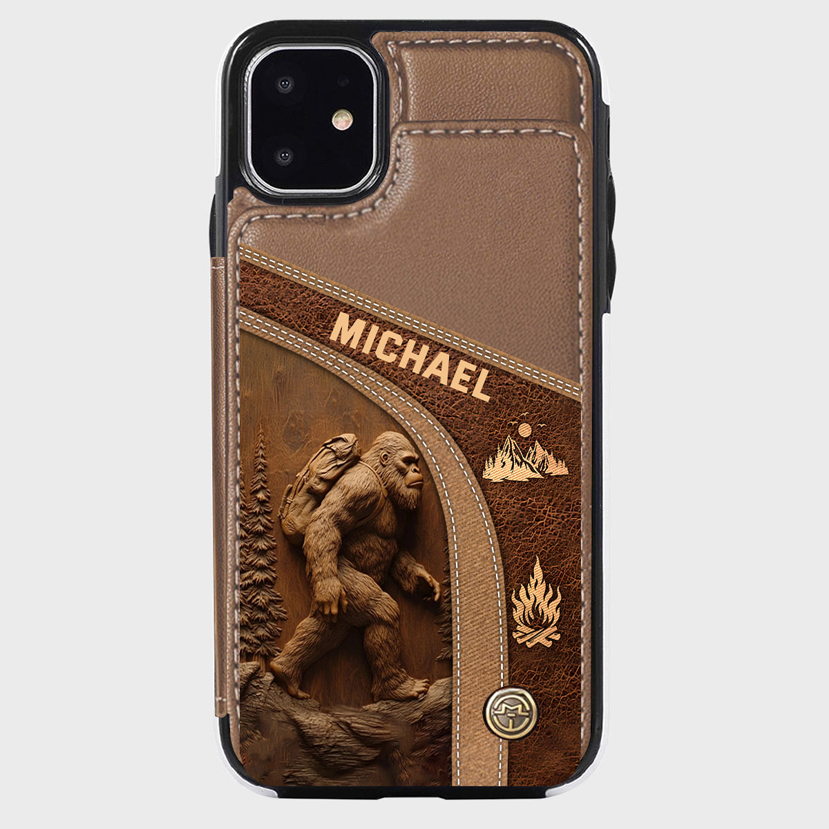 Étui portefeuille de randonnée personnalisé Sasquatch