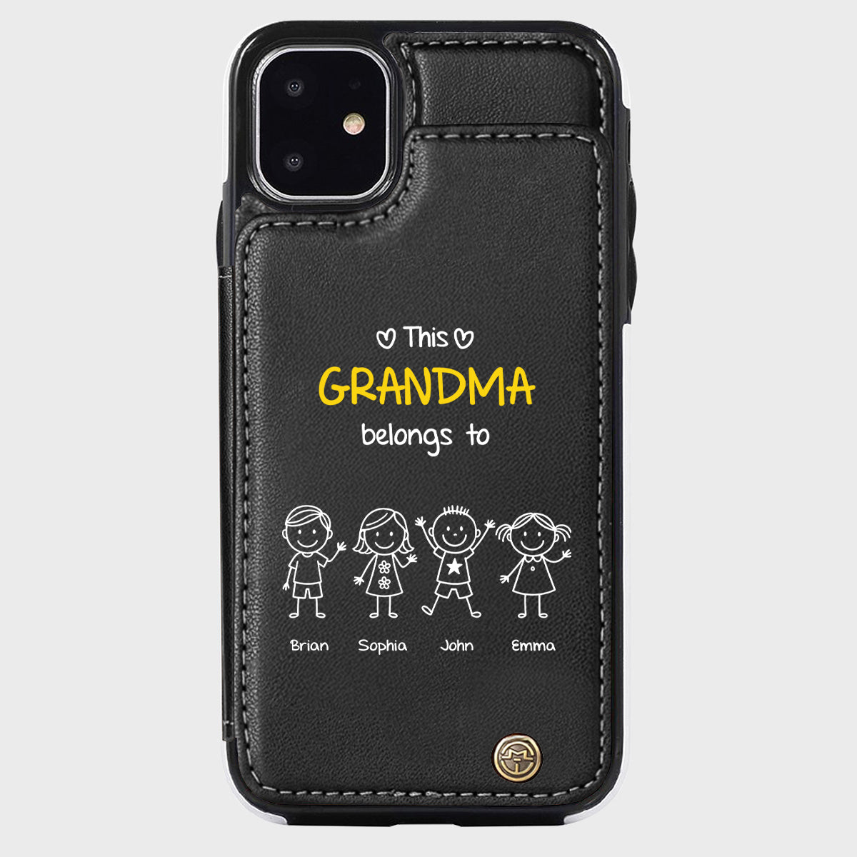 This Grandpa Dad Belongs To - Personalized Grandpa Wallet Phone Case