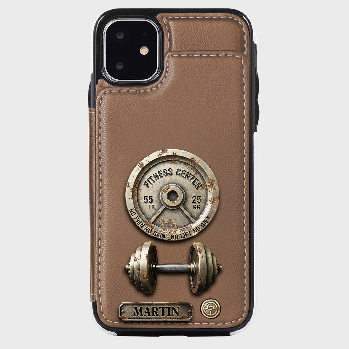 Pas de douleur, pas de gain - Étui portefeuille de téléphone personnalisé pour le fitness