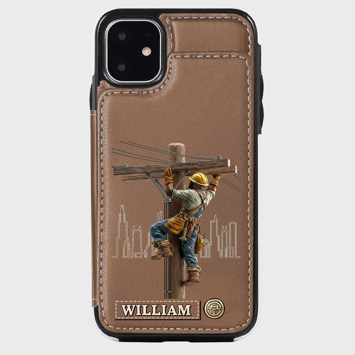 Strength Of The Line - Personalized Lineman Wallet Phone Case