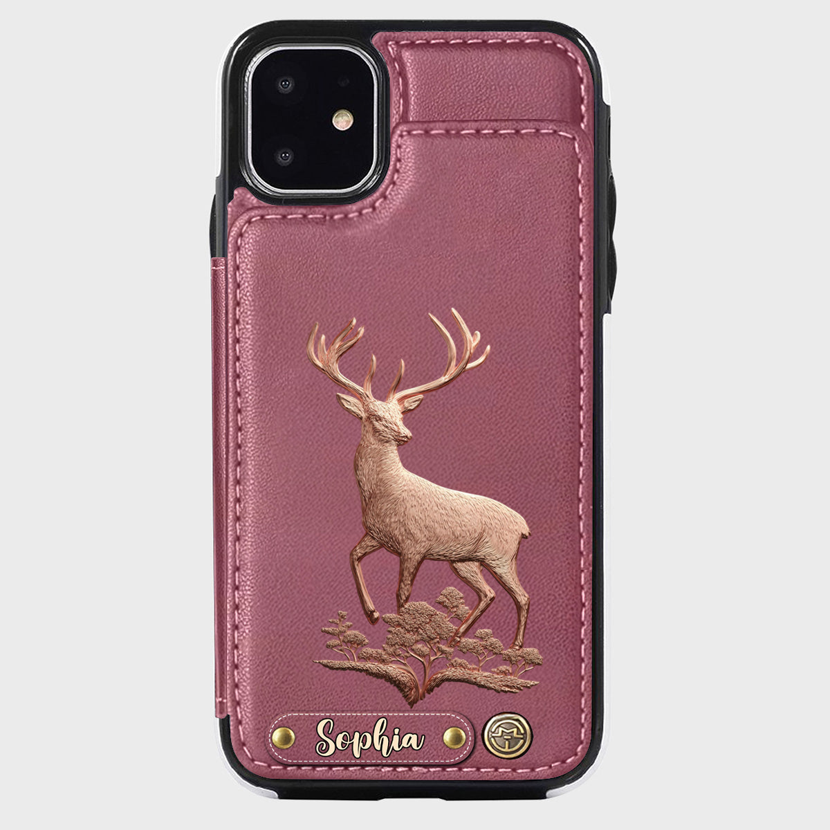 Étui portefeuille personnalisé Country Girl - Étui de téléphone à motif chasse