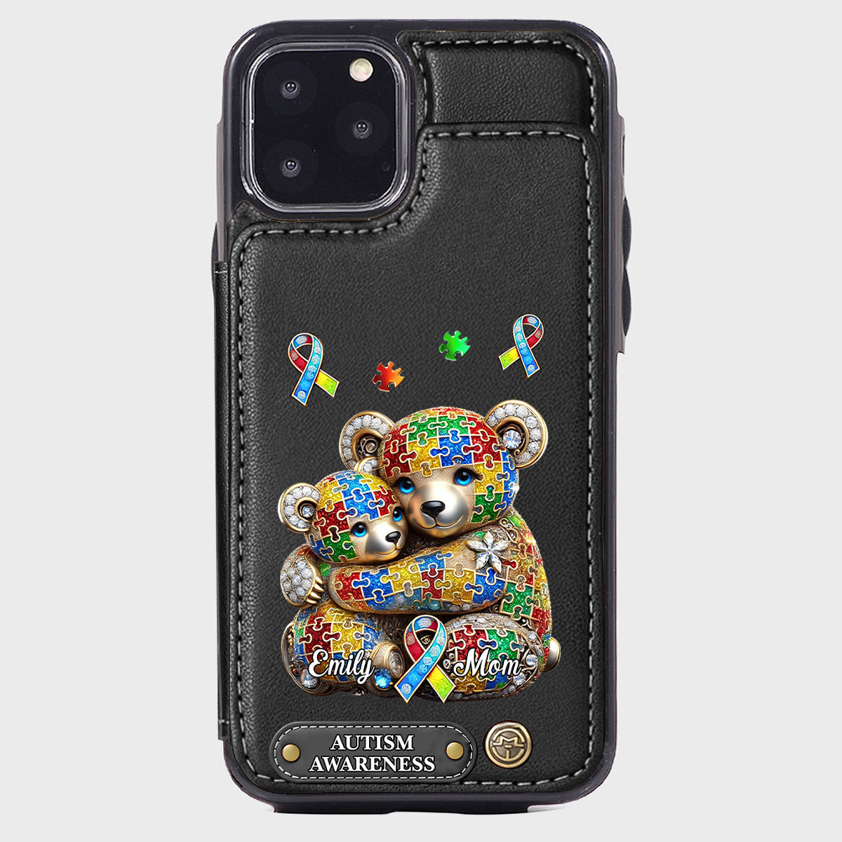 Strong Mama - Personalized Autism Awareness Wallet Phone Case