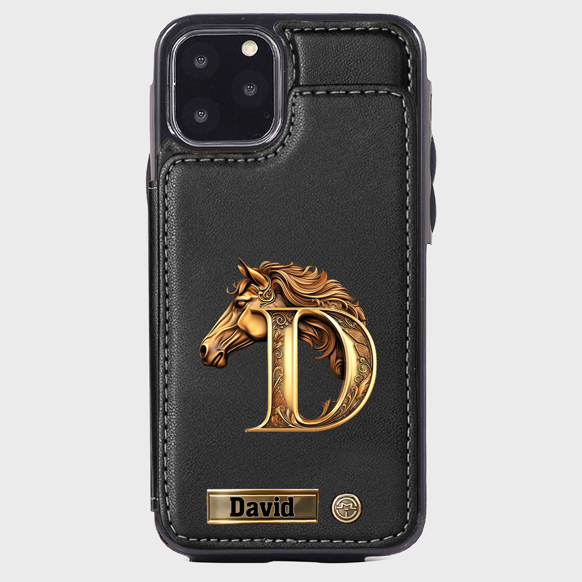Étui portefeuille personnalisé pour téléphone Love Horse