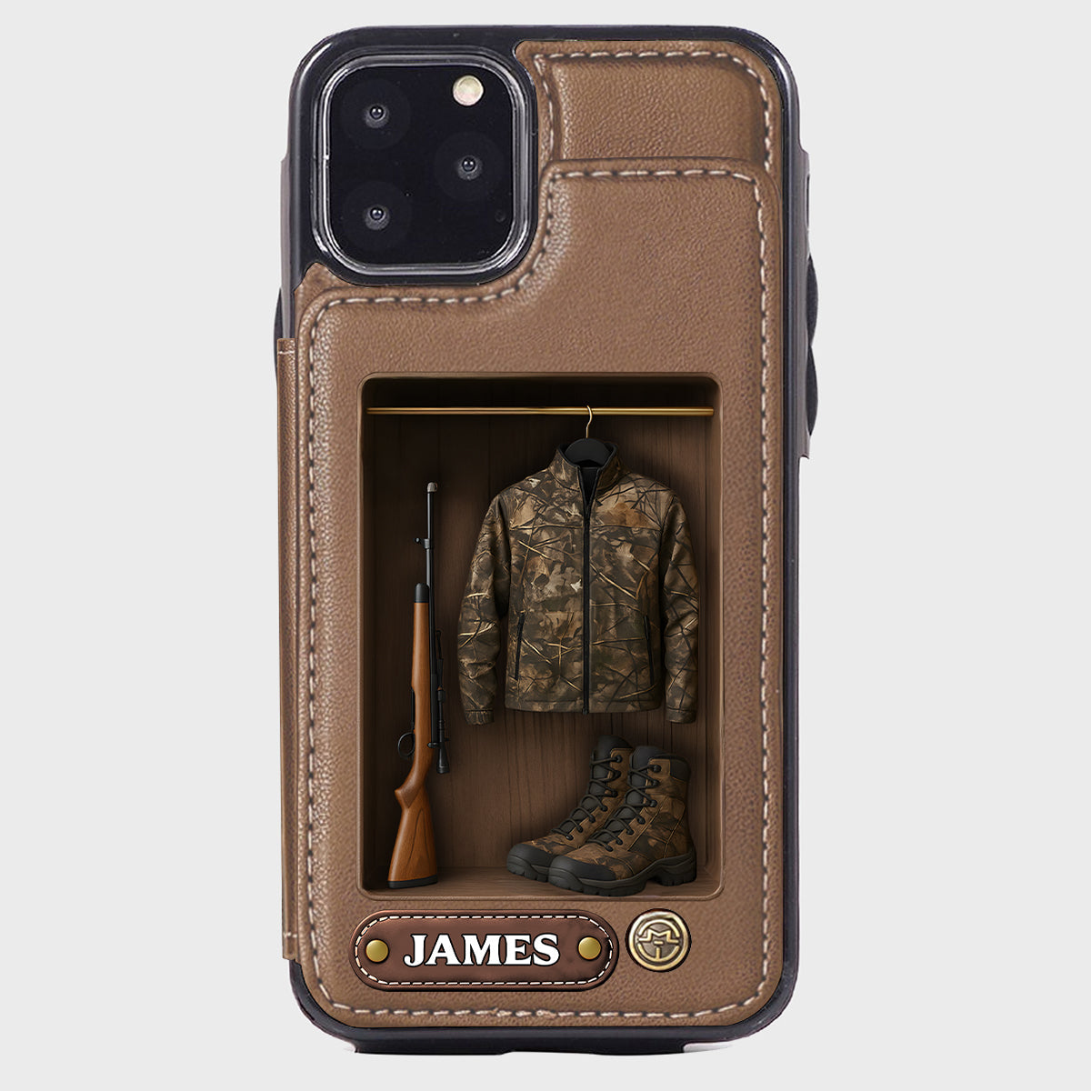 Passionné de chasse - Étui portefeuille personnalisé pour téléphone sur le thème de la chasse