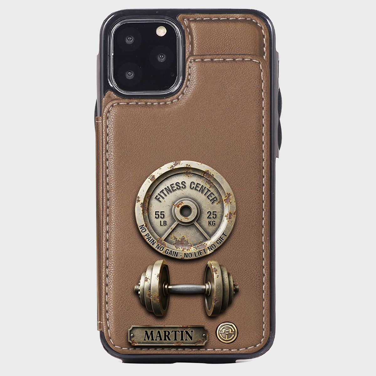 Pas de douleur, pas de gain - Étui portefeuille de téléphone personnalisé pour le fitness