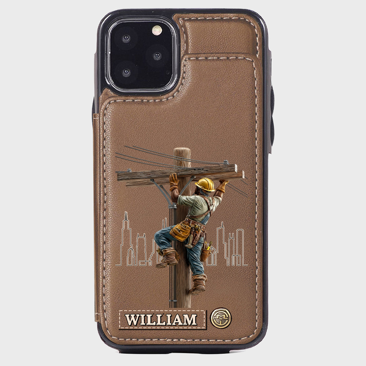 Strength Of The Line - Personalized Lineman Wallet Phone Case