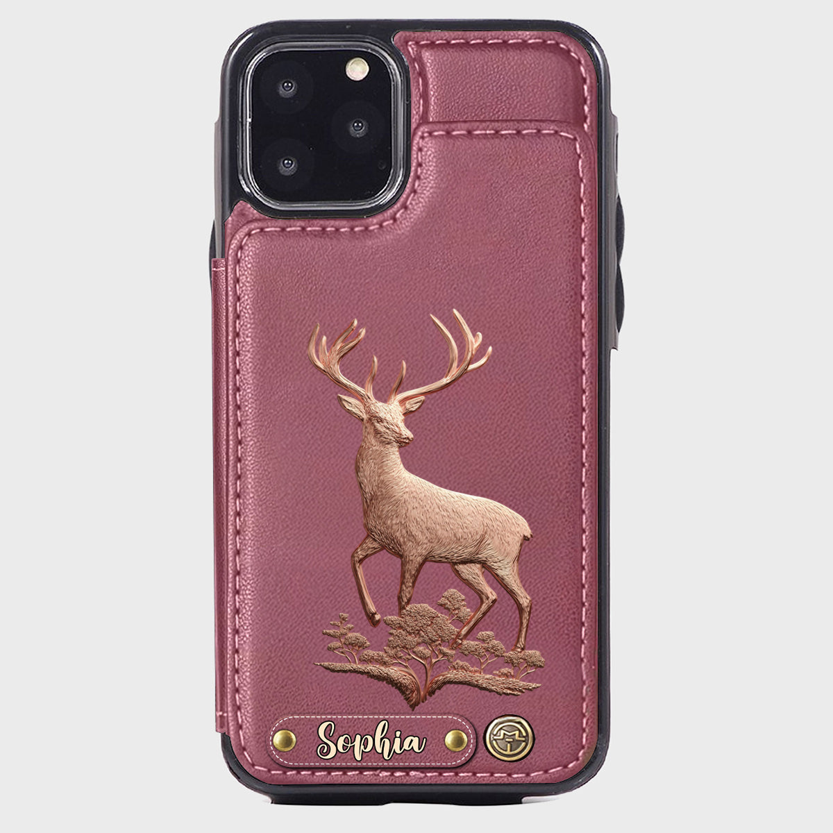 Étui portefeuille personnalisé Country Girl - Étui de téléphone à motif chasse
