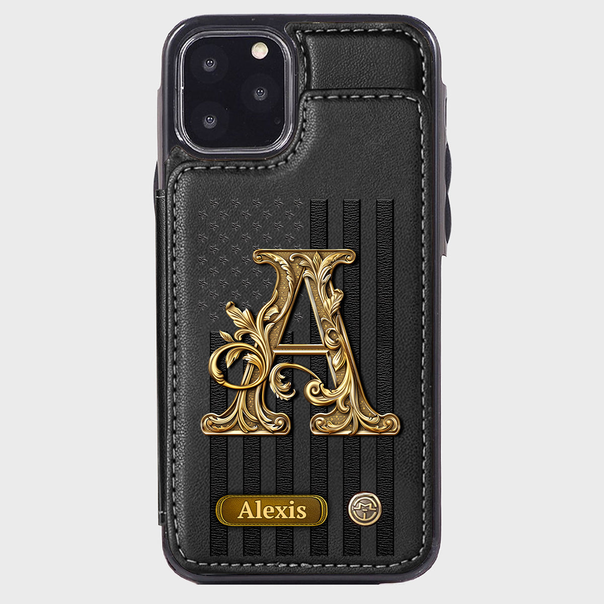 Cadeau initial pour lui, cadeau pour homme… - Étui portefeuille personnalisé pour téléphone