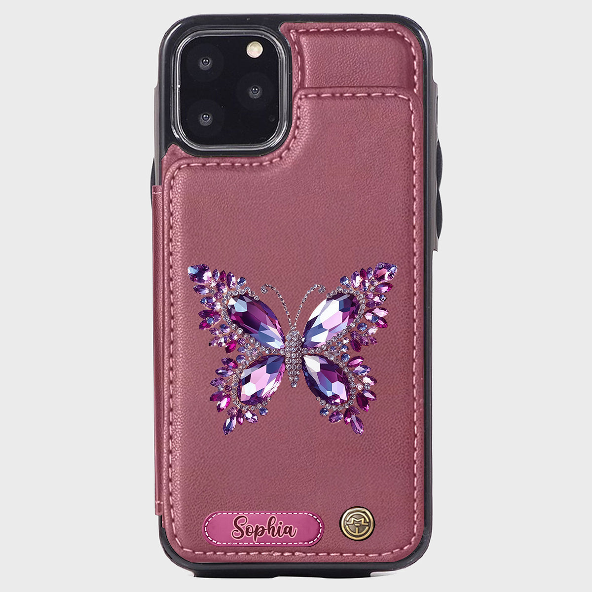 Magnifique papillon - Étui portefeuille personnalisé pour téléphone avec papillon