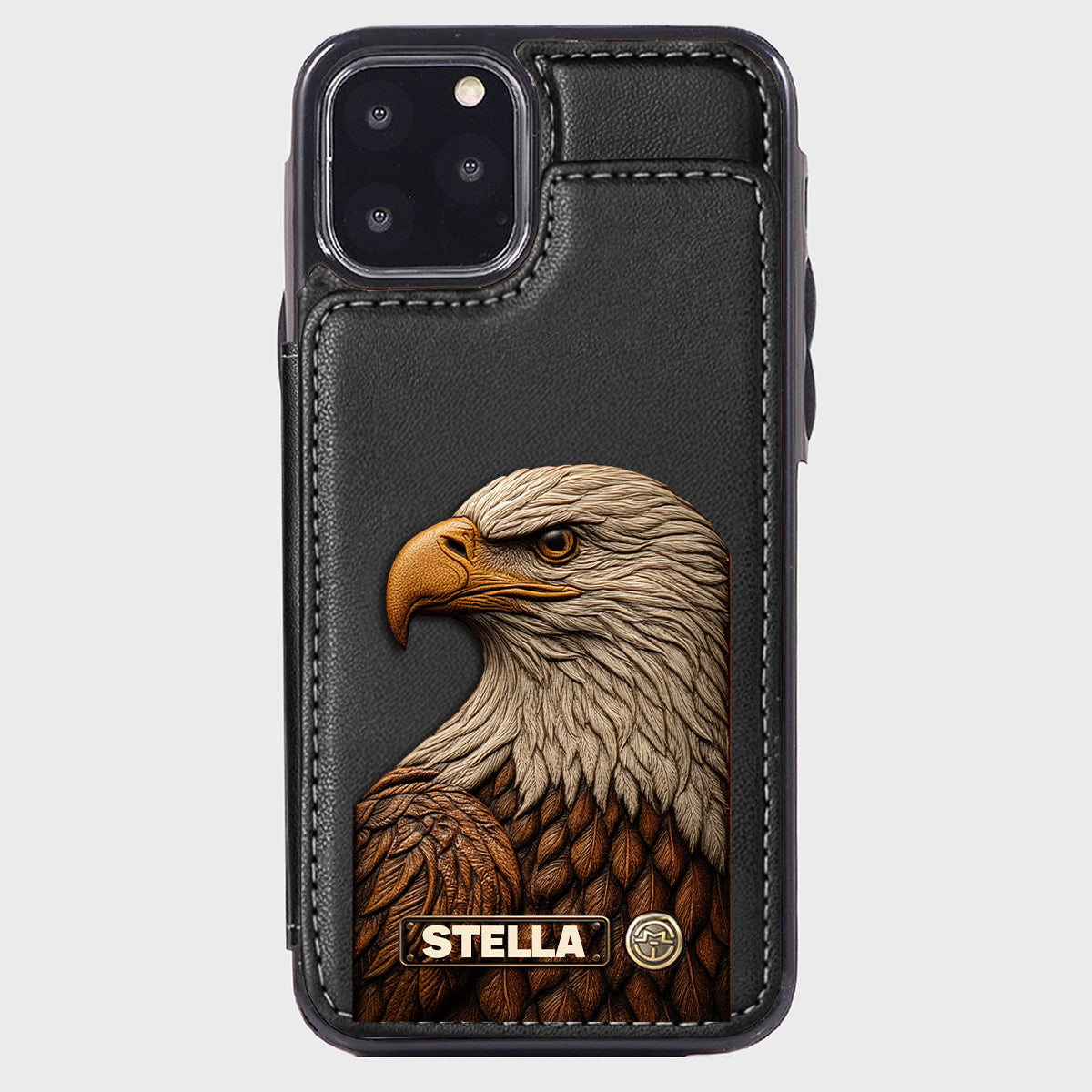 Majestic Eagle - Étui portefeuille personnalisé avec aigle à tête blanche