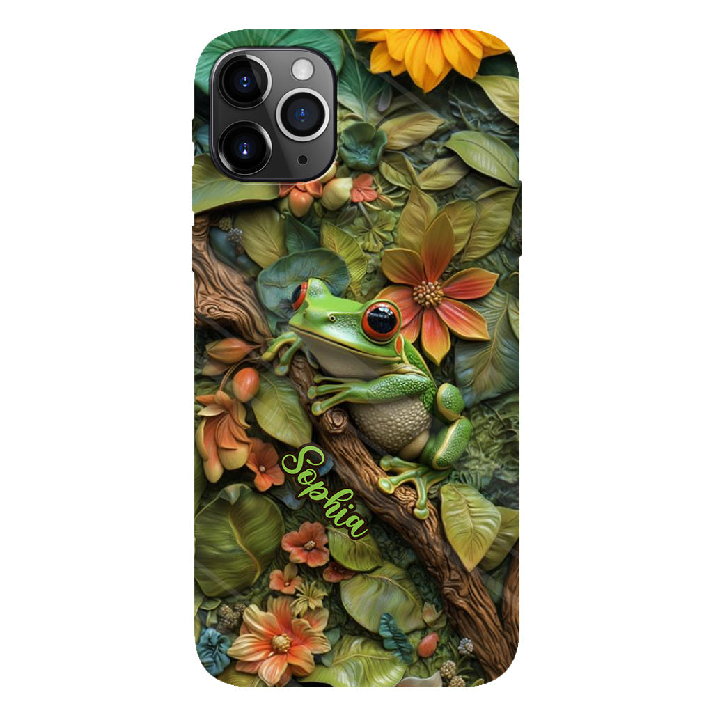 Adorable Grenouille - Coque de téléphone personnalisée avec imprimé grenouille