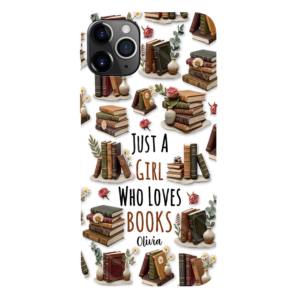 Just A Girl Who Loves Books - Personalized Book Full Print Phone Case