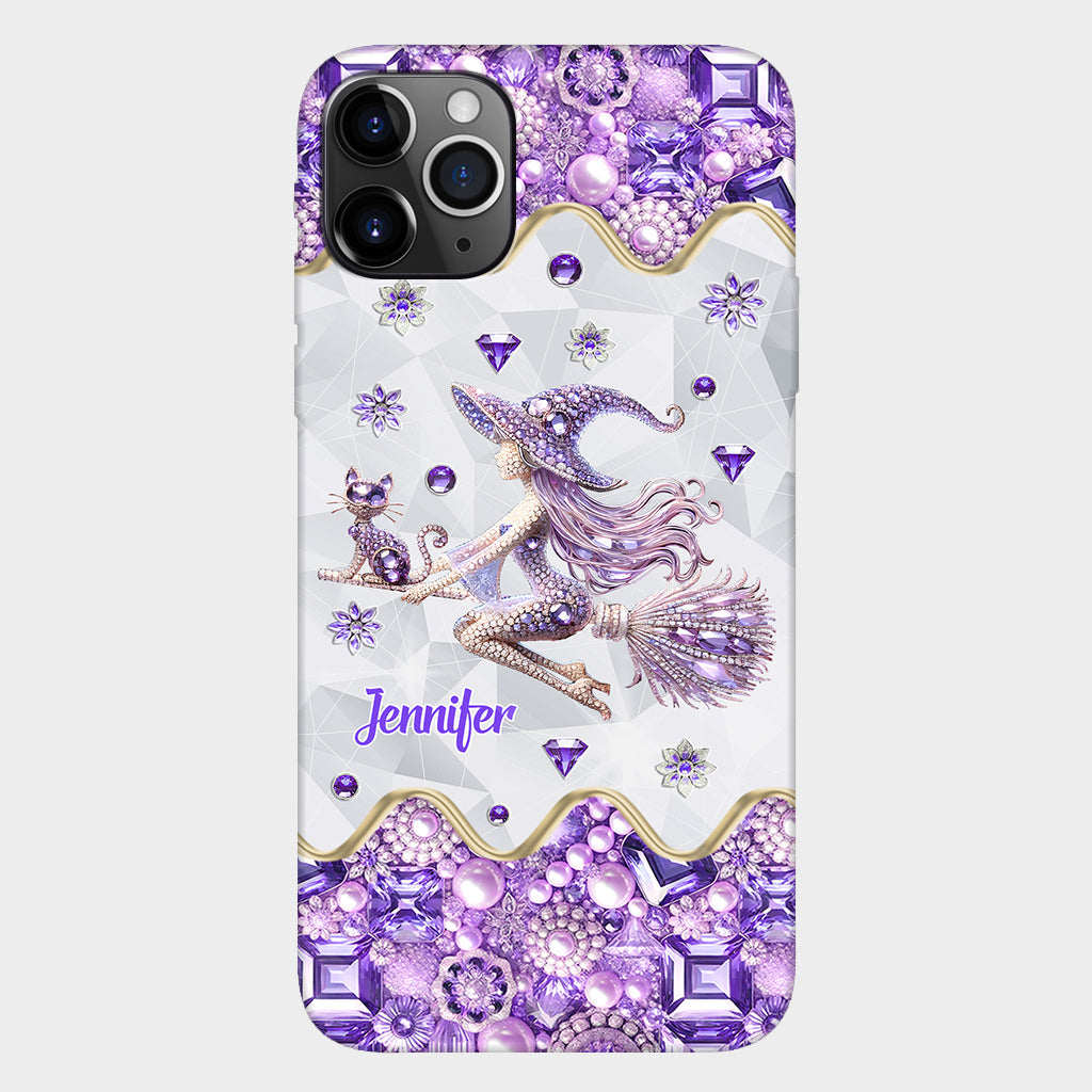 Witch And Broomstick - Personalized Witch Full Print Phone Case