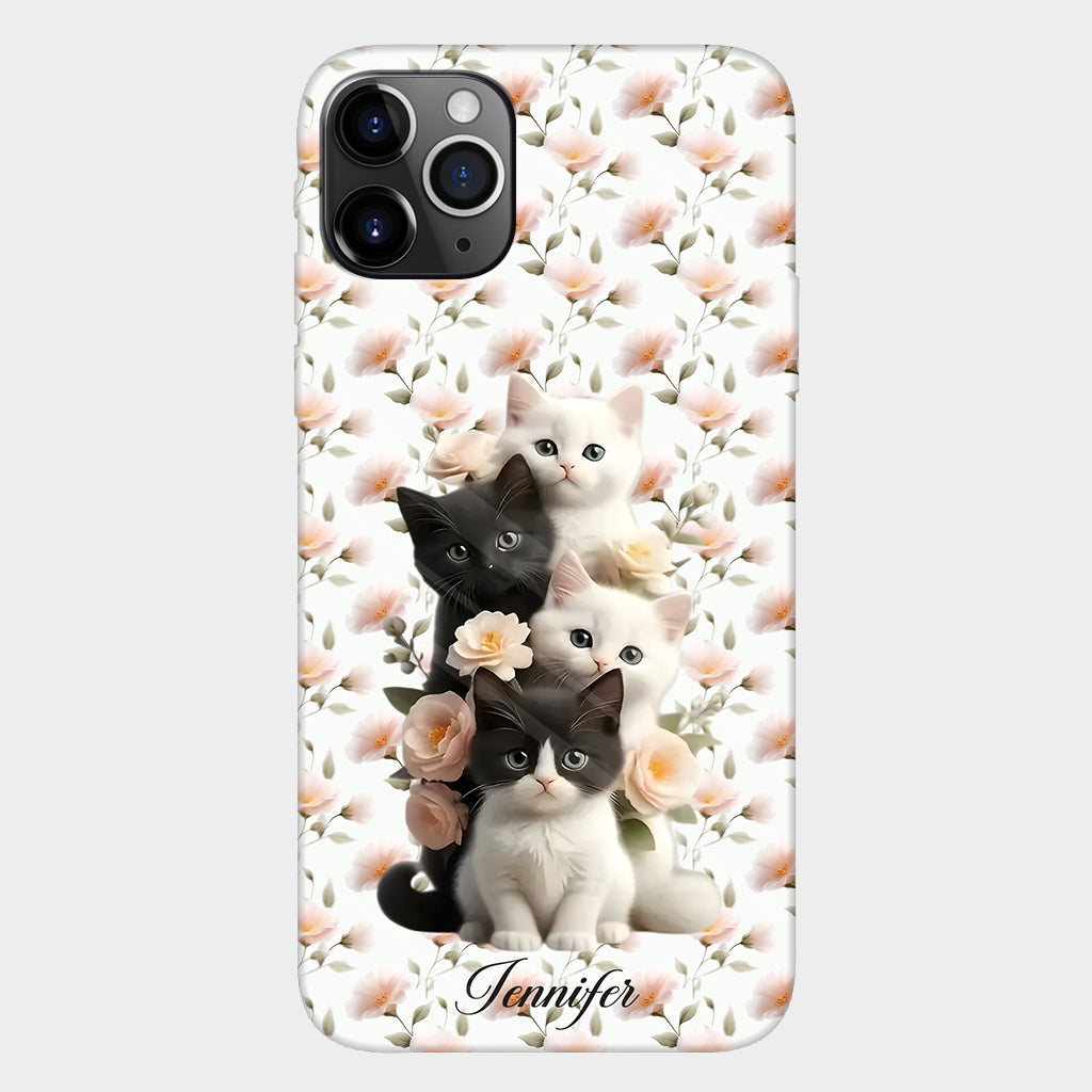 Adorables chatons - Coque de téléphone personnalisée avec motif chat intégral