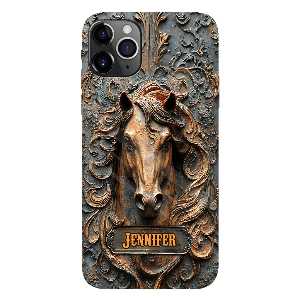 Love Horses - Personalized Horse Full Print Phone Case