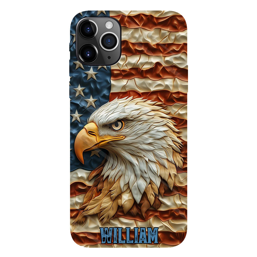Strong Eagle - Coque de téléphone personnalisée avec aigle à tête blanche et impression intégrale