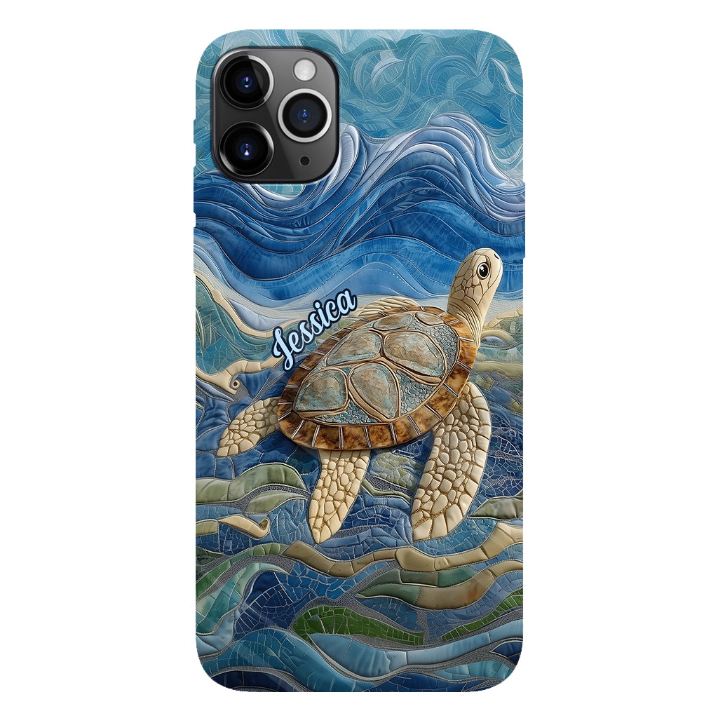 Coque de téléphone personnalisée avec motif tortue pour les amoureux des tortues