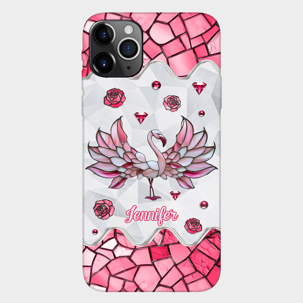 Magnifique flamant rose - Coque de téléphone personnalisée avec imprimé flamant rose intégral