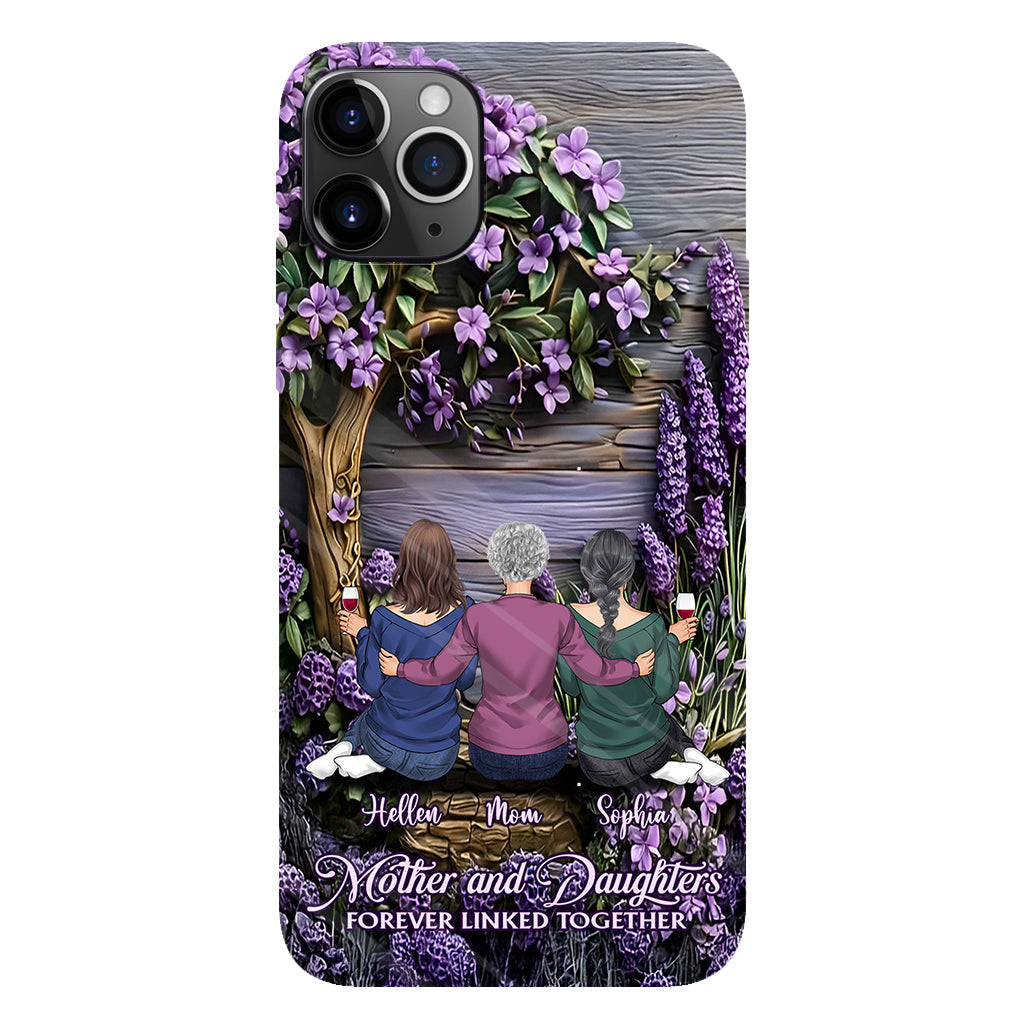 Mother And Daughters Forever Linked Together - Personalized Mother Full Print Phone Case