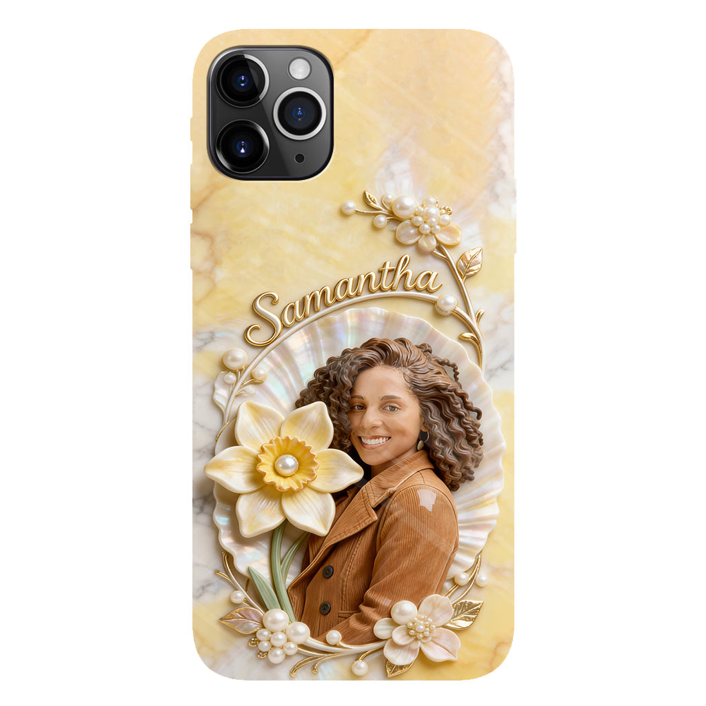 Custom Any Photo Birthmonth Flower - Personalized Self Love Full Print Phone Case