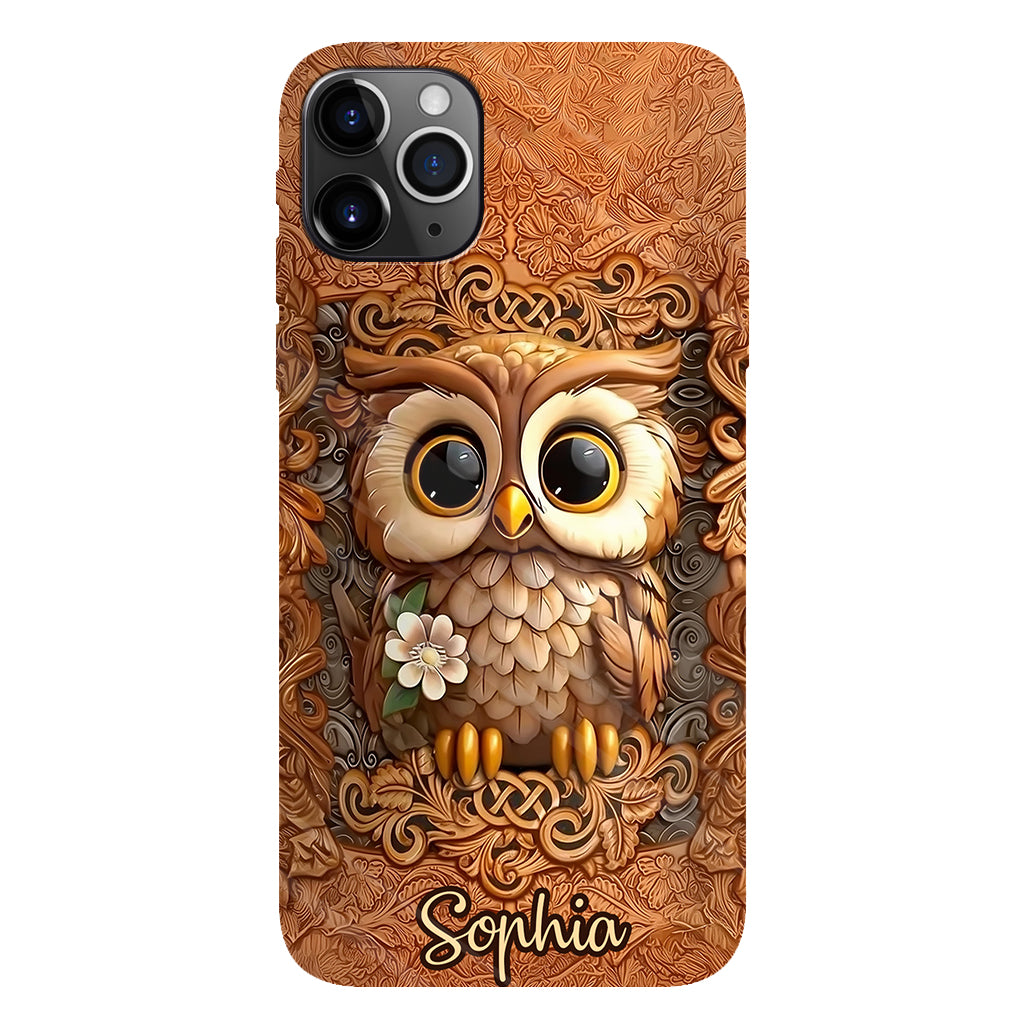 Magnifique hibou - Coque de téléphone personnalisée avec motif hibou intégral