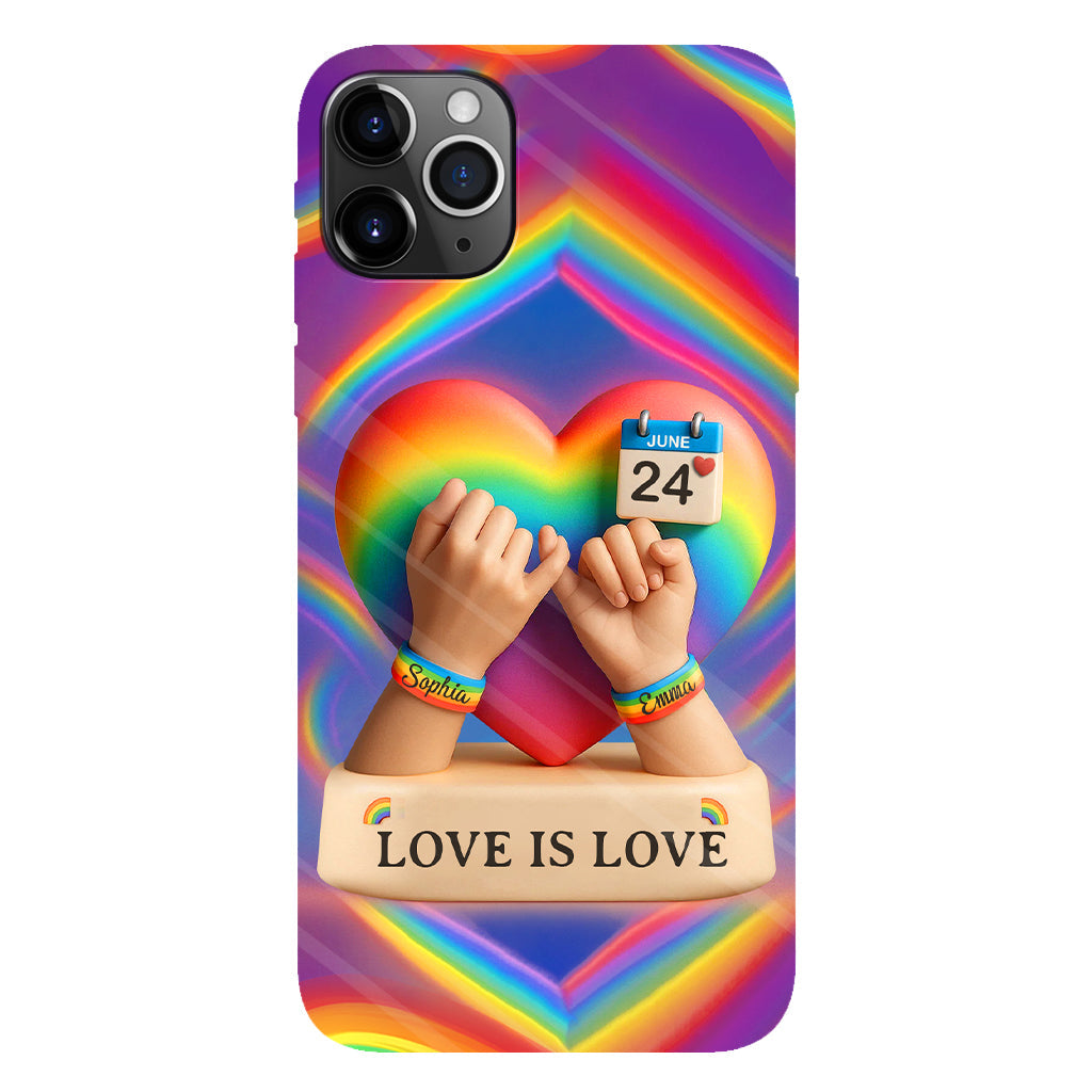 Love Is Love - Personalized LGBT Support Full Print Phone Case
