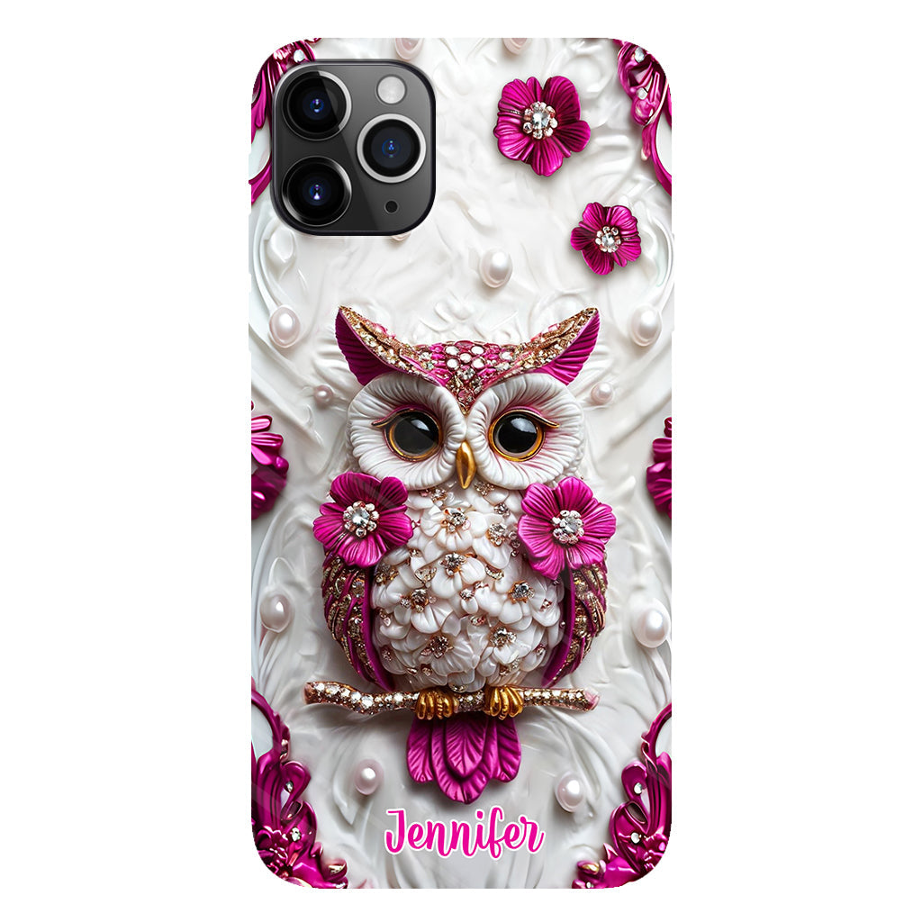 Magnifique hibou - Coque de téléphone personnalisée avec motif hibou intégral