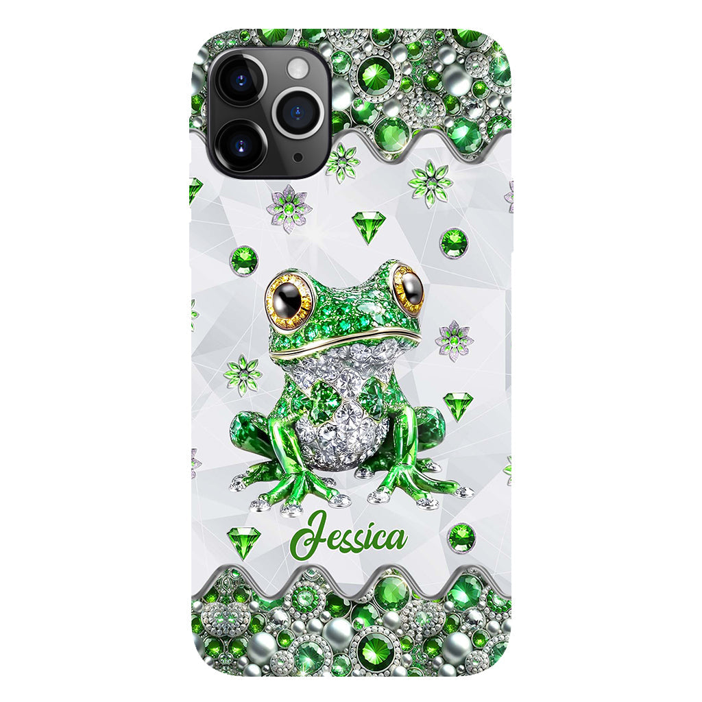 Une fille qui adore les grenouilles - Coque de téléphone personnalisée avec motif grenouille