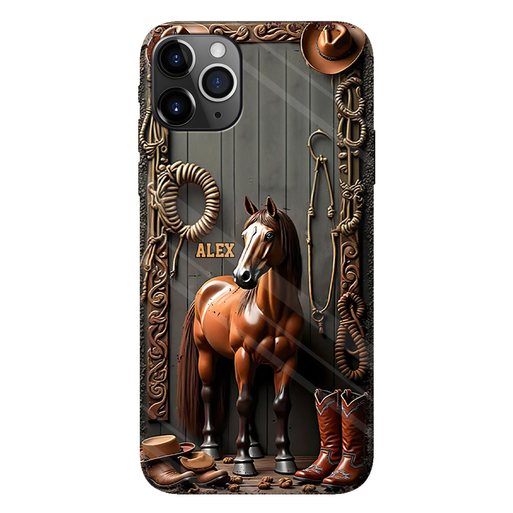 Love Horses - Personalized Horse Full Print Phone Case