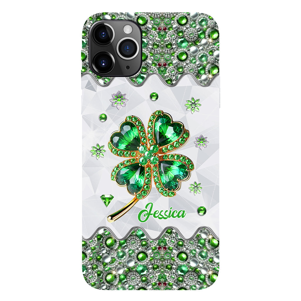 Lucky Four-Leaf Clover - Personalized Saint Patrick's Day Full Print Phone Case