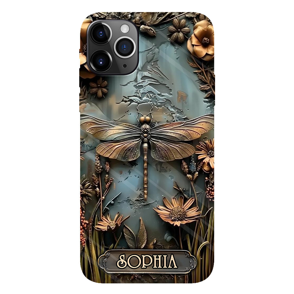 Magnifique libellule, papillon, colibri - Coque de téléphone personnalisée avec impression intégrale sur le thème du jardinage