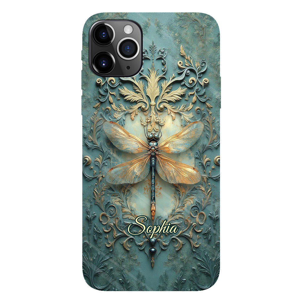 Stunning Dragonfly - Personalized Dragonfly Full Print Phone Case
