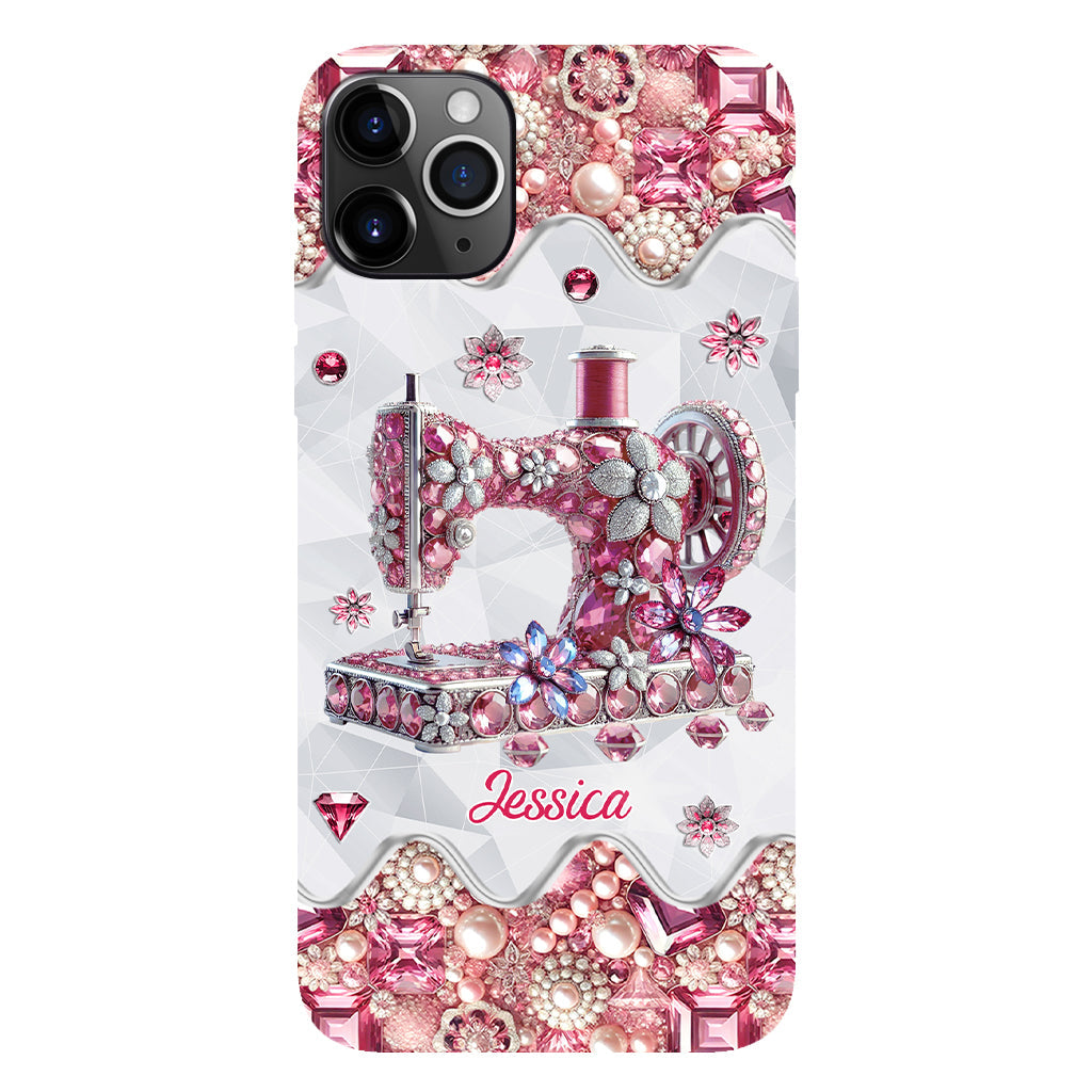 Coque de téléphone personnalisée « Juste une fille qui aime coudre » avec impression intégrale