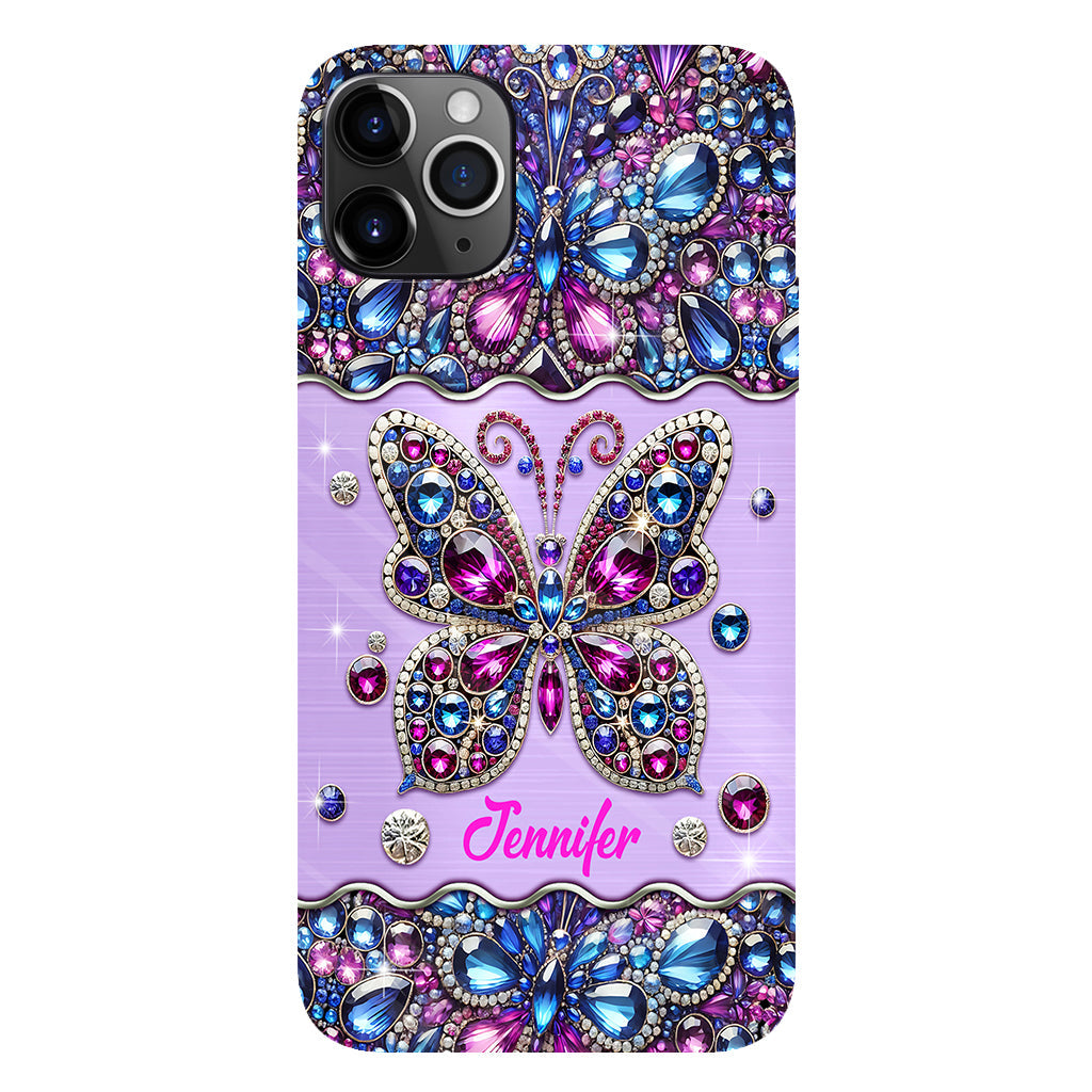Sparkle Butterfly - Personalized Butterfly Full Print Phone Case