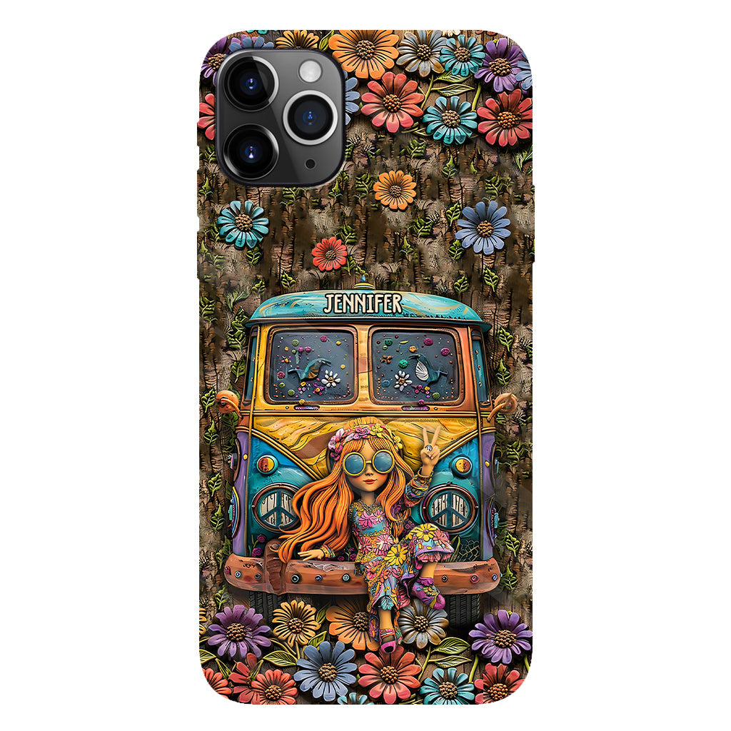 Coque de téléphone personnalisée Cute Caravan - Hippie avec imprimé intégral
