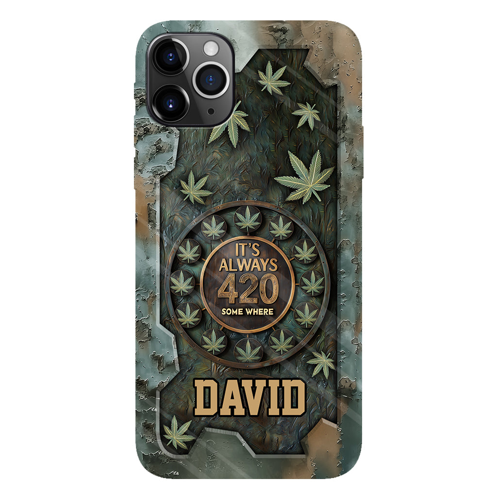 C'est toujours 420 - Coque de téléphone personnalisée avec impression intégrale sur le thème du cannabis