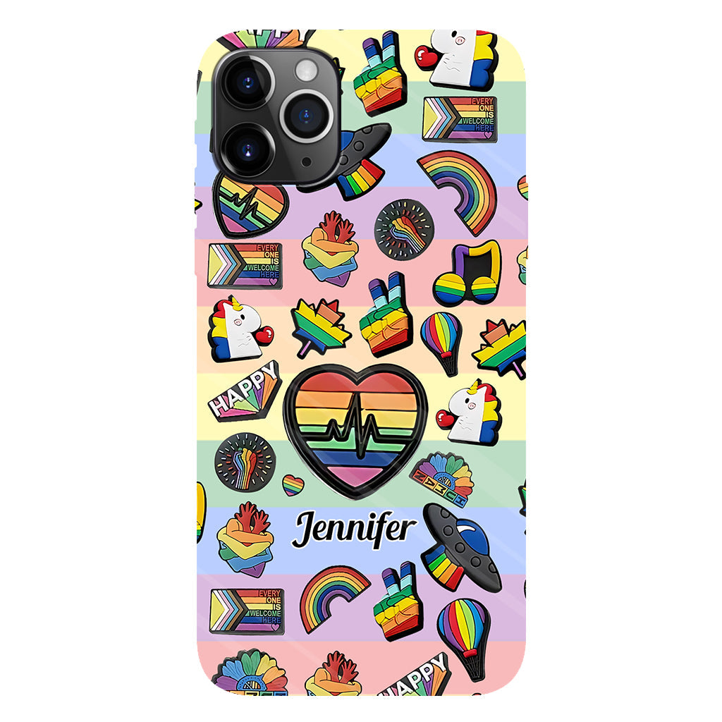 Pride Rainbow - Personalized LGBT Support Full Print Phone Case & Phone Grip